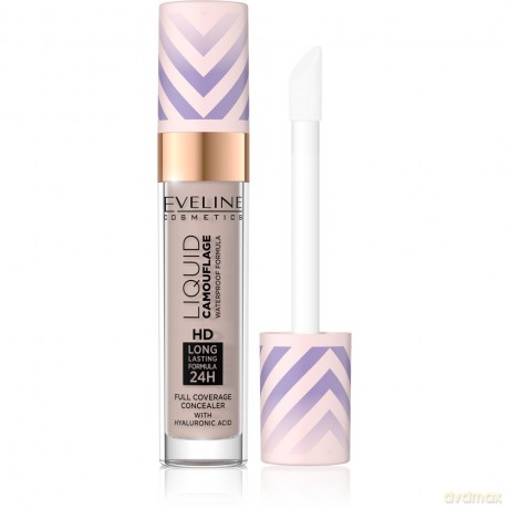 Eveline Liquid Camouflage Wodoodporny Korektor z kwasem hialuronowym nr 04 Light Almond 7.5ml