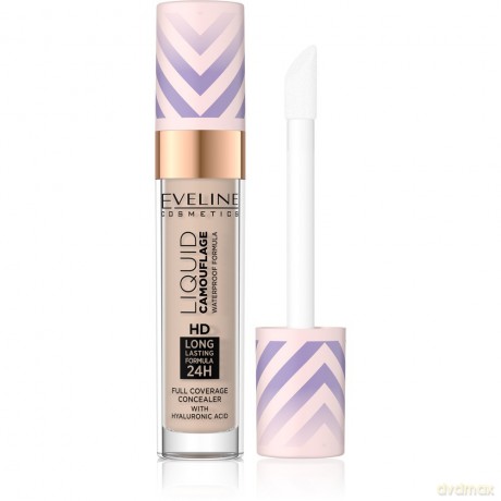 Eveline Liquid Camouflage Wodoodporny Korektor z kwasem hialuronowym nr 05 Light Sand 7.5ml