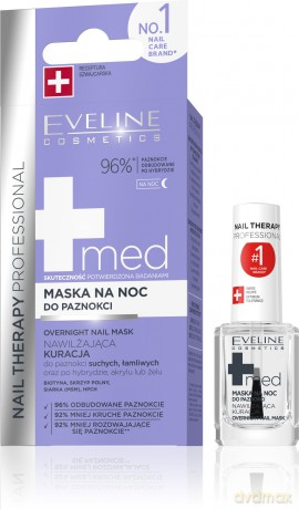 Eveline Nail Therapy Professional Med+ Maska na noc do paznokci 12ml
