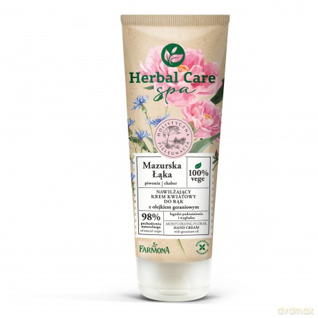 Farmona Herbal Care Spa Nawilżający Krem kwiatowy do rąk z olejkiem geraniowym Mazurska Łąka 100 ml