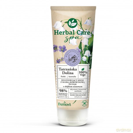 Farmona Herbal Care Spa Regenerujący Krem z maską borowinową do rąk z olejkiem sosnowym Tatrzańska Dolina 100 ml