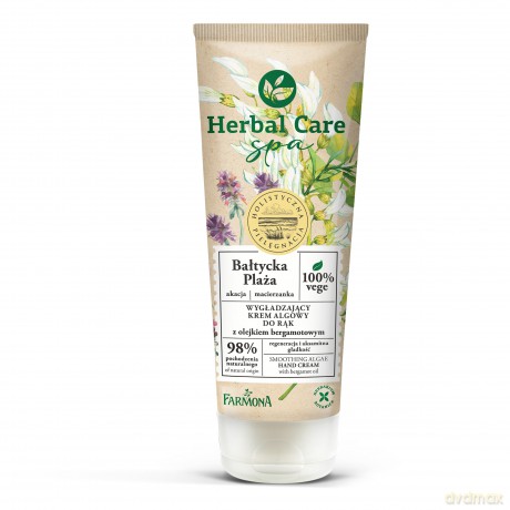 Farmona Herbal Care Spa Wygładzający Krem algowy do rąk z olejkiem bergamotowym Bałtycka Plaża 100 ml