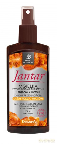 Farmona Jantar Mgiełka do włosów z wyciągiem z bur sztynu i filtrami UVA+UVB 200 ml