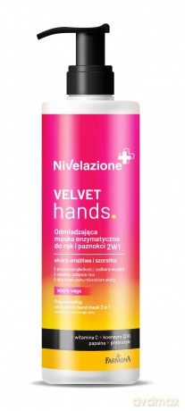 Farmona Nivelazione+ Odmładzająca Maska enzymatyczna do rąk i paznokci 2w1 Velvet Hands - skóra wrażliwa i szorstka 200 ml
