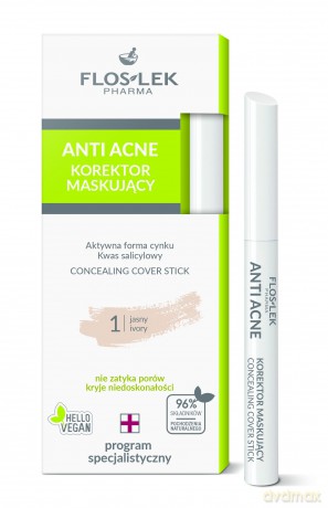Floslek Anti Acne Punktowy Korektor maskujący do twarzy - 01 jasny 1 szt