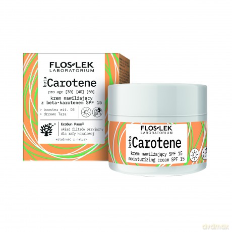 Floslek Beta Carotene Krem nawilżający z beta-karotenem SPF15 na dzień 50 ml
