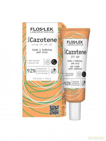 Floslek Beta Carotene Krem pod oczy z kofeiną na dzień i noc 30 ml