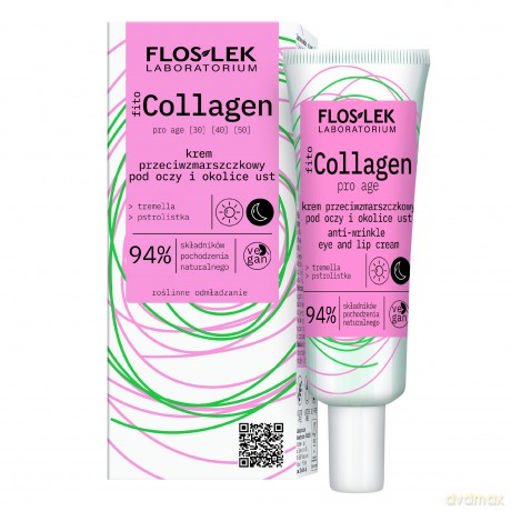 Floslek Fito Collagen Krem przeciwzmarszczkowy pod oczy i okolice ust na dzień i noc 30 ml
