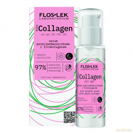 Floslek Fito Collagen Serum przeciwzmarszczkowe z fitokolagenem na dzień i noc 30 ml