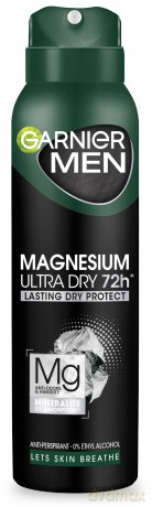 Garnier Men Dezodorant spray Magnesium Ultra Dry 72h - Lasting Dry Protect 150 ml