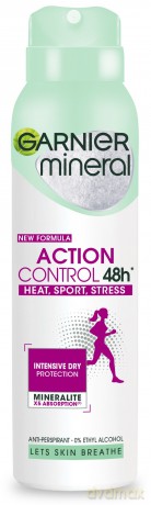 Garnier Mineral Dezodorant spray Action Control 48h - Heat,Sport,Stress 150 ml