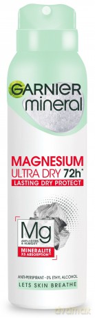 Garnier Mineral Dezodorant spray Magnesium Ultra Dry 72h - Lasting Dry Protect 150 ml