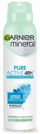 Garnier Mineral Dezodorant spray Pure Active 48h - Efficient On Bacteria 150 ml