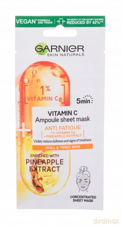 Garnier Skin Naturals Ampułka przeciw oznakom zmęczenia w masce na tkaninie z 1% witaminą Cg 15g