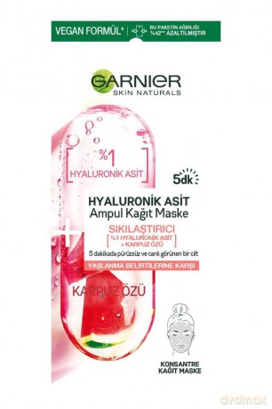 Garnier Skin Naturals Ampułka ujędrniająca w masce na tkaninie z 1% kwasem hialuronowym 15g