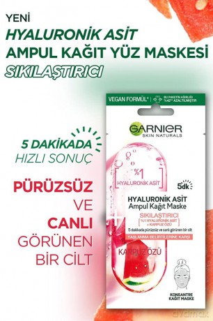 Garnier Skin Naturals Ampułka ujędrniająca w masce na tkaninie z 1% kwasem hialuronowym 15g