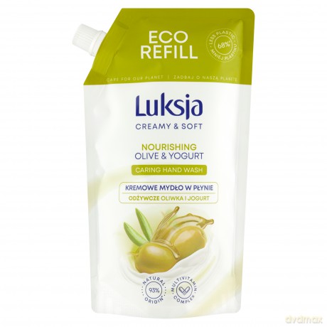 Luksja Creamy & Soft Odżywcze Kremowe Mydło w płynie Oliwka i Jogurt 400 ml - zapas