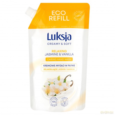 Luksja Creamy & Soft Relaksujące Kremowe Mydło w płynie Jaśmin i Wanilia 400 ml - zapas