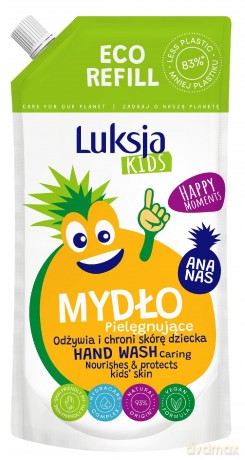 Luksja Kids Pielęgnujące Mydło w płynie dla dzieci - Ananas 500 ml zapas