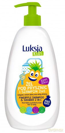 Luksja Kids Żel pod prysznic i Szampon 2w1 dla dzieci - Ananas 500 ml