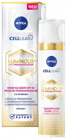 Nivea Cellular Luminous 630 Krem przeciw przebarwieniom SPF50 na dzień 40 ml