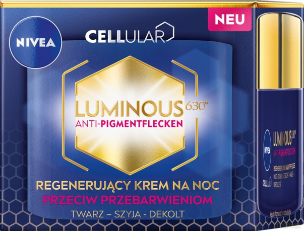 Nivea Cellular Luminous 630 Regenerujący Krem przeciw przebarwieniom na noc 50 ml