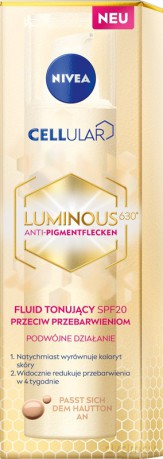 Nivea Cellular Luminous 630 Tonujący Fluid przeciw przebarwieniom SPF20 40 ml