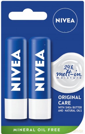 Nivea Lip Care DUO Pomadka ochronna Original Care 4.8mlx2