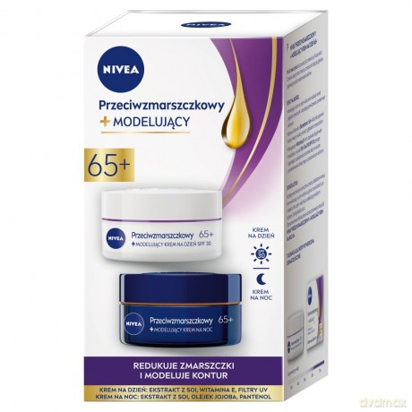 Nivea Zestaw DUO Seria Przeciwzmarszczkowa 65+ (krem na dzień 50 ml+krem na noc 50 ml) 1op.