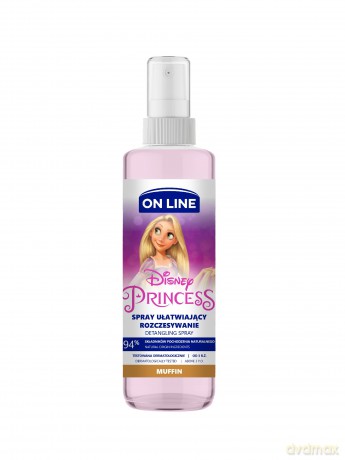 On Line Disney Spray do włosów ułatwiający rozczesywanie Princess - muffin 200 ml