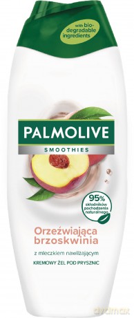 Palmolive Smoothies Kremowy Żel pod prysznic z mleczkiem nawilżającym Orzeźwiająca Brzoskwinia 500 ml