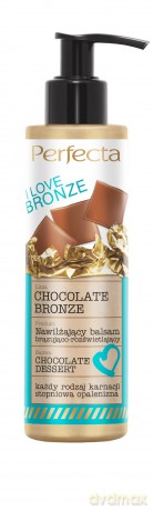 Perfecta I Love Bronze Nawilżający Balsam rozświetlająco-brązujący Chocolate Dessert 195ml
