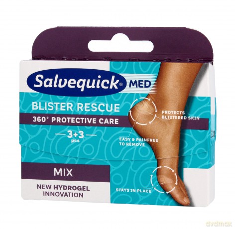Salvequick Med Blister Rescue Plastry na pęcherze 360 Protective Care - mix 1op.-6 szt(3+3)