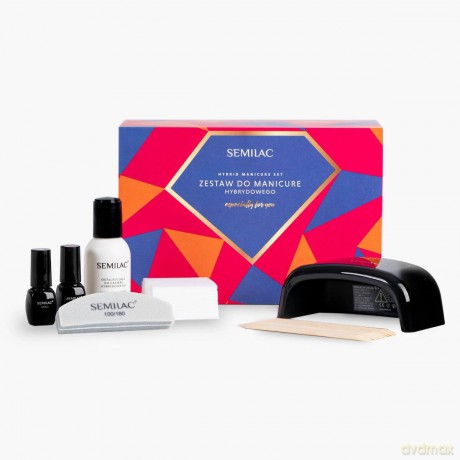 SEMILAC Zestaw do manicure hybrydowego - produkty mini 1op.