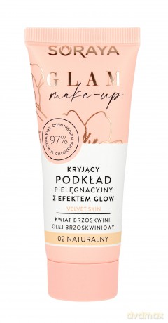 Soraya Glam Make-Up Kryjący Podkład pielęgnacyjny z efektem Glow nr 02 naturalny 30 ml