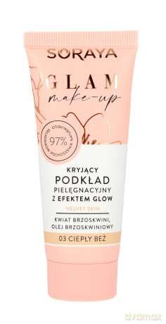 Soraya Glam Make-Up Kryjący Podkład pielęgnacyjny z efektem Glow nr 03 ciepły beż 30 ml