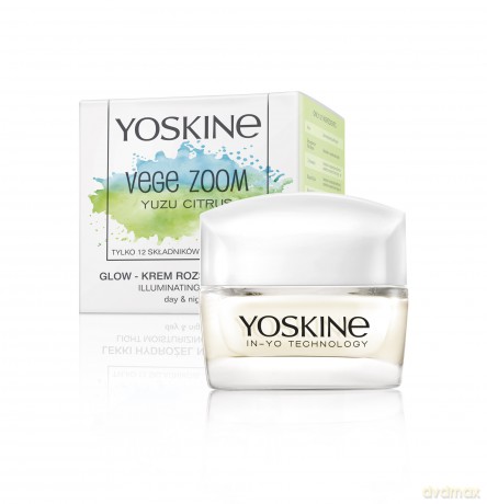 Yoskine Vege Zoom Glow - Krem rozświetlający na dzień i noc - Yuzu Citrus 50 ml