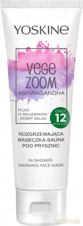 Yoskine Vege Zoom Glow - Rozgrzewająca Maseczka-Sauna pod prysznic - Ashwagandha 75ml
