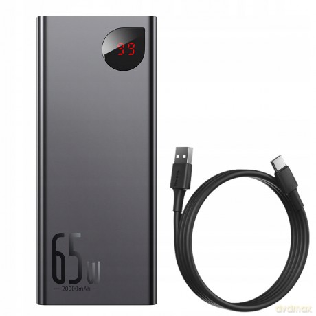 Baseus Adaman 65W Power Bank USB USB-C 65W Quick Charge 4.0 Power Delivery 20W Huawei SCP 5A