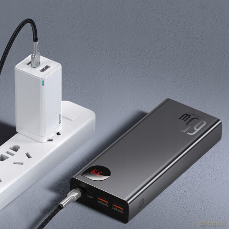 Baseus Adaman 65W Power Bank USB USB-C 65W Quick Charge 4.0 Power Delivery 20W Huawei SCP 5A