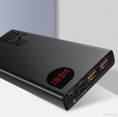 Baseus Adaman Power Bank 20000mAh Quick Charge 3.0 Power Delivery 3.0 SCP 5A 22.5W