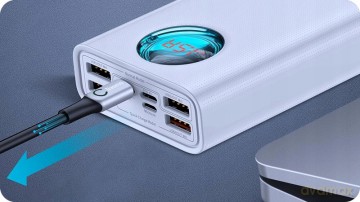 Baseus Ambilight 65W Power Bank 30000mAh 5x USB Power Delivery Quick Charge 3.0 Huawei Super Charge 5A