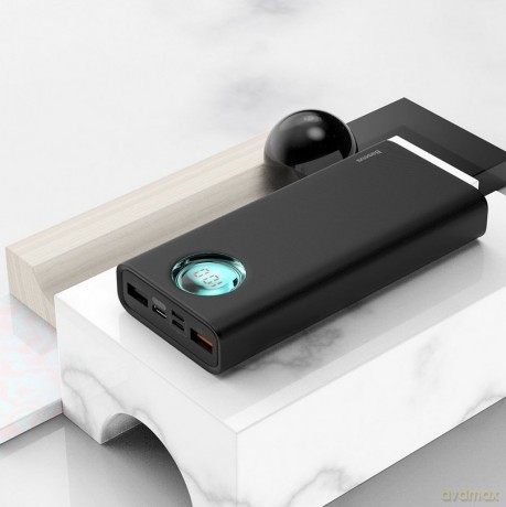 Baseus Amblight Power Bank 3xUSB USB-C Power Delivery 3.0 Quick Charge 3.0 20000mAh LCD
