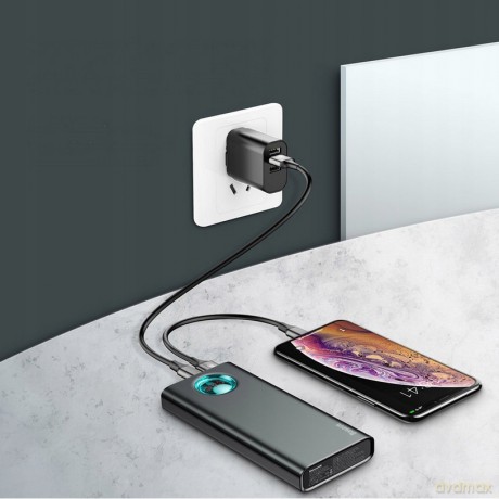 Baseus Amblight Power Bank 3xUSB USB-C Power Delivery 3.0 Quick Charge 3.0 20000mAh LCD