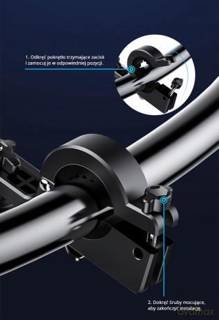 Baseus Armor Motorcycle Holder Uchwyt do telefonu na rower motor skuter regulowany