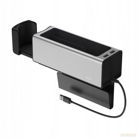 Baseus Armrest Console Uchwyt organizer samochodowy z portami 2x USB EOL