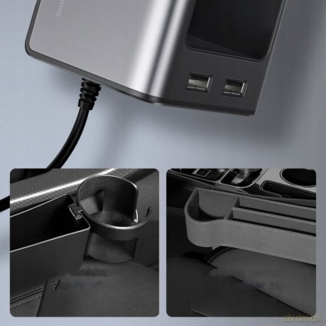 Baseus Armrest Console Uchwyt organizer samochodowy z portami 2x USB EOL