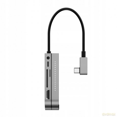 Baseus Bend Angle No.7 Adapter HUB Type-C USB3.0 HDMI 4K SD/TF AUX do iPad Pro 2018