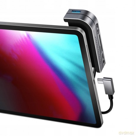 Baseus Bend Angle No.7 Adapter HUB Type-C USB3.0 HDMI 4K SD/TF AUX do iPad Pro 2018