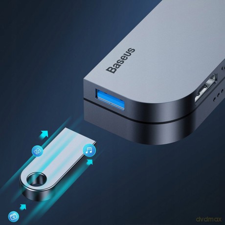 Baseus Bend Angle No.7 Adapter HUB Type-C USB3.0 HDMI 4K SD/TF AUX do iPad Pro 2018